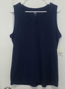 - a.n.a NWT navy blue tank top size L